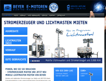 Tablet Screenshot of beyer-stromerzeuger.de